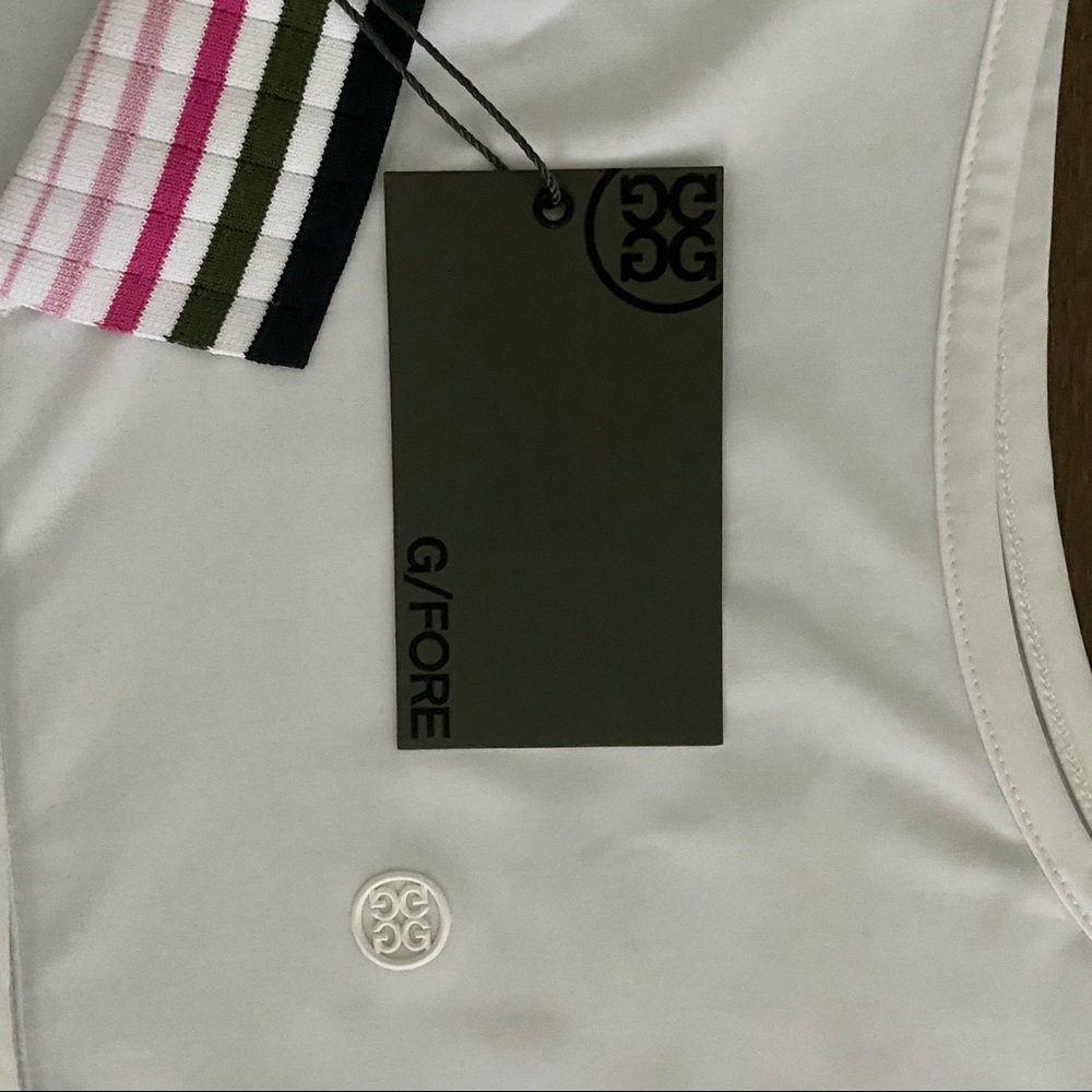 G/Fore Pleated Collar Sleeveless Polo - Picture 7 of 8
